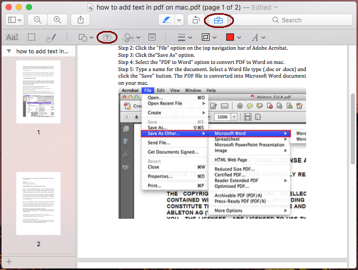 how can i edit a pdf on mac